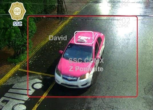 Taxi en el que viajaba una presunta víctima de robo en la MAG